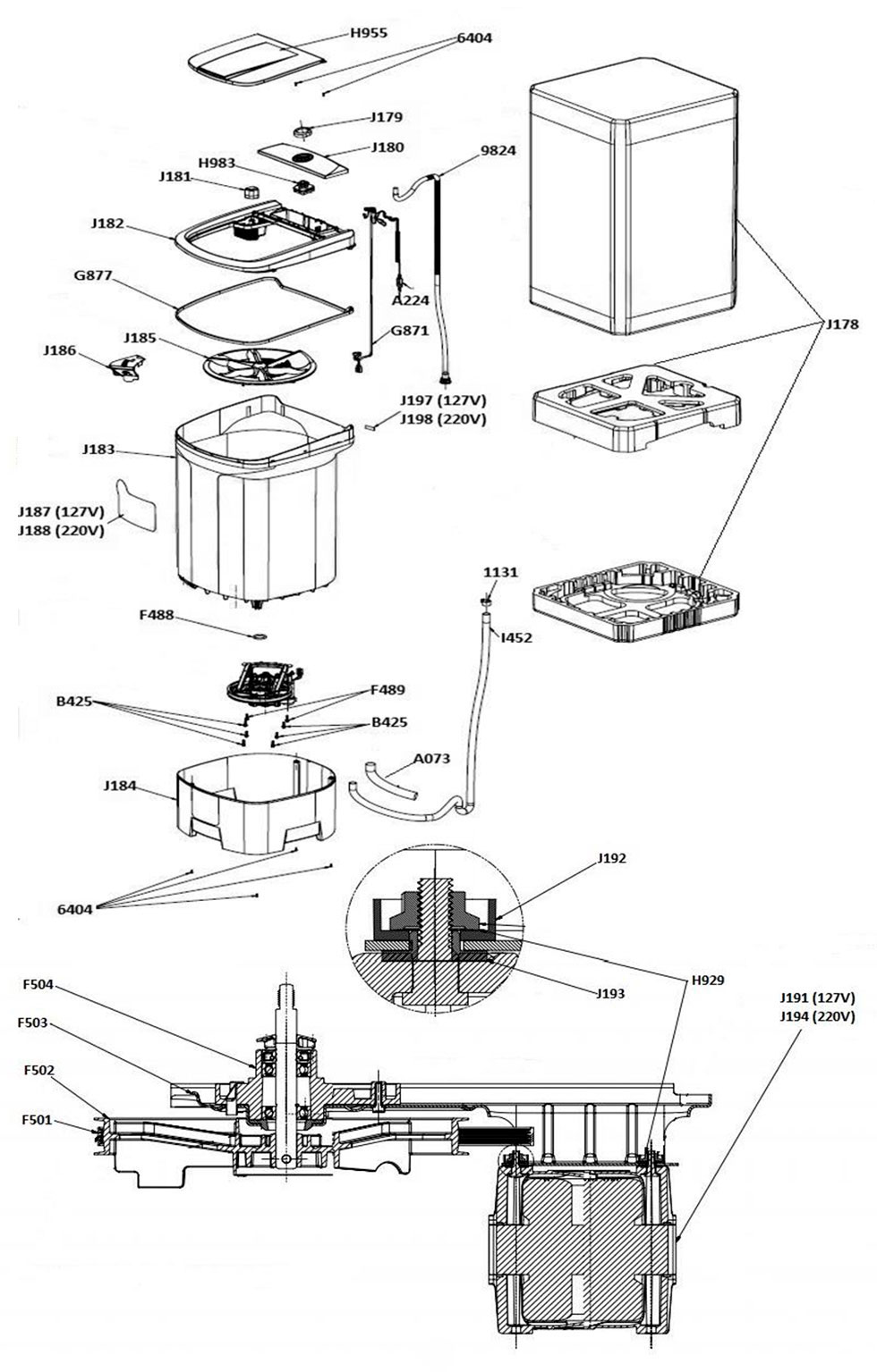 Lavadora Arno Lavete Eco PCO NE ML81